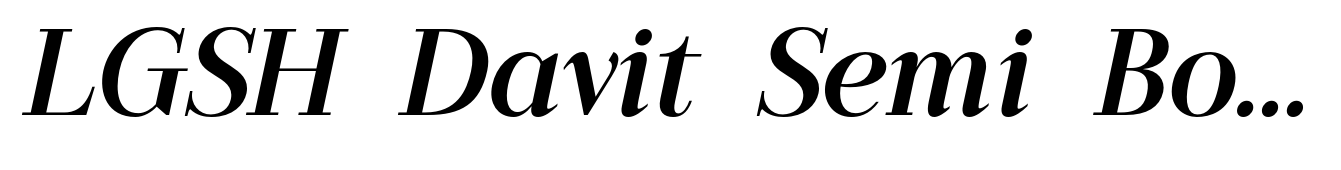 LGSH Davit Semi Bold Italic